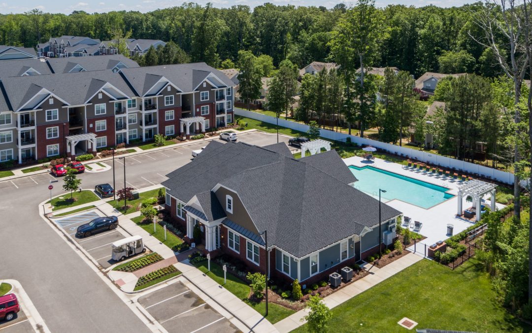 Clubhouse and Pool from the drone